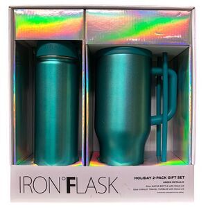 Iron Flask Holiday 2-Pack Gift Set, 22oz. Water Bottle & 32oz. Copilot Tumbler